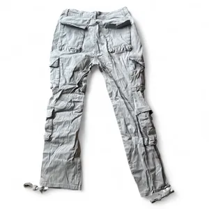 Gilipur Gray Khaki Cargo Pants with multiple pockets & decorative ankle straps thumbnail 4