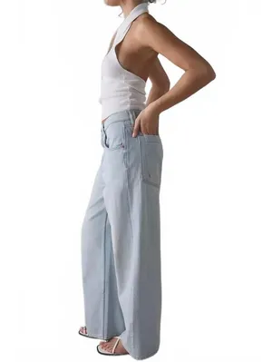 UO BDG Jaya Baggy Low-Rise Boyfriend Jeans Urban Outfitters NWT Blue Indigo 33 thumbnail 5
