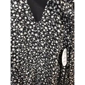 Scoop Black And White Floral Tie Neck‎ Dress Size XL thumbnail 7