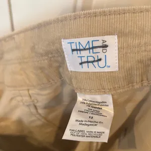 Time And Tru‎ Tan Cargo Corduroy Pants Size 12 thumbnail 7