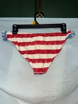 American Flag Fringe Bikini SET Blue Size L thumbnail 4
