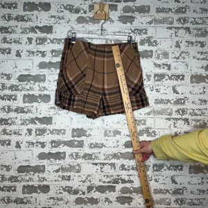 Aerie | women brown plaid shorts thumbnail 3