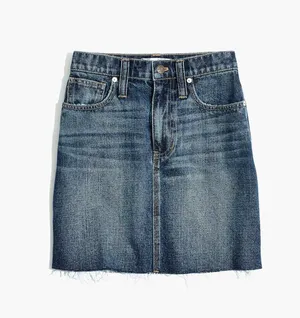Madewell Rigid Denim A-Line Skirt thumbnail 1