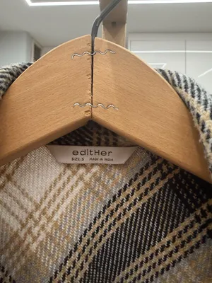 editHer Tan and Black Plaid Shacket Shirt Jacket‎ Size S thumbnail 3