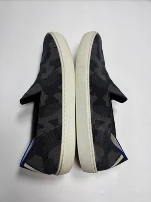 Rothy's The Original Slip On Sneakers Shoes Gray Black Camo S-601 Sz 10.5 thumbnail 6