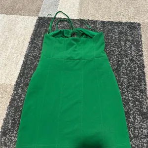 Olivaceous Vibrant Green Mini Dress thumbnail 2