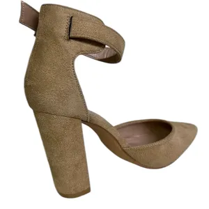 Ninetin Gel Ankle Strap Buckle 4 inch Block Heel Pointed Closed Toe Shoes Size 7 thumbnail 5