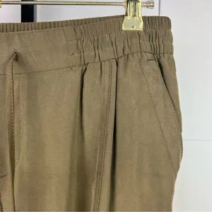 Old Navy Cargo Pants Women M Olive Green Drawstring Relaxed Ankle Utility Casual thumbnail 3