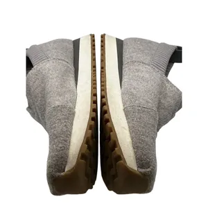 TOMS Mallow Mule Grey Felt Slip On Sneakers Womens 7.5 Ribbed Knit Collar thumbnail 4