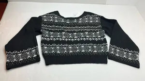 Sam Edelman Women‎ Boat Neck Long Sleeve Allover Print Sweater Size Medium NEW thumbnail 1