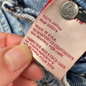 Revice Denim Blue Acid Wash Straight Leg Jeans Womens 24 High Rise Button Fly Casual thumbnail 8