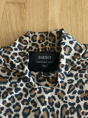 Bardot High Neck Long Sleeve Leopard print animal Dress mobwife xl thumbnail 4