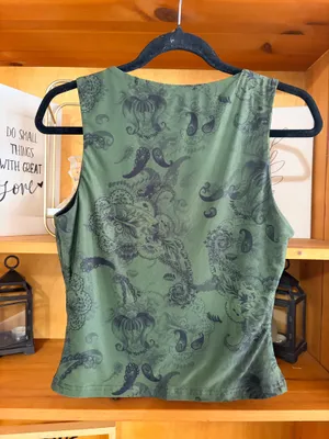Princess Polly Olive Green Matching Set Skirt Crop Top Y2K Festival Size 8 thumbnail 5
