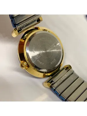 vintage René Valentine gold blue tone women’s watch 26mm round mop dial running thumbnail 8