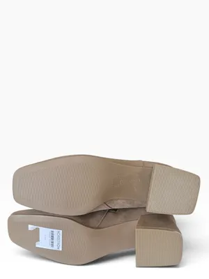 BLONDO Lizzy Waterproof Square Toe Block Heel Bootie Taupe Suede Size 9 NEW thumbnail 6