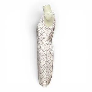 Boden Cotton Talia Trellis Sleeveless Sheath Dress Ivory Lavender 6L thumbnail 3