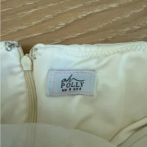 Oh Polly Corset Strapless Midi Dress First Class Size US 4 Ivory Cream thumbnail 3