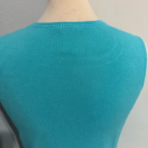French Laundry Women Turquoise Knit Square Sleeveless‎ Fitted Top Size M thumbnail 7