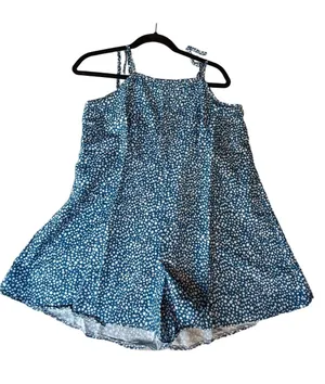 Women's Romper One Piece Spaghetti Tie Shoulder Straps Size L #260380 thumbnail 1