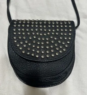 Studded leather crossbody Black thumbnail 1