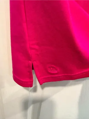 NWOT LRL Lauren Ralph Lauren Size S Pink Boat Neck Cuffed Sleeve Top Cotton thumbnail 4