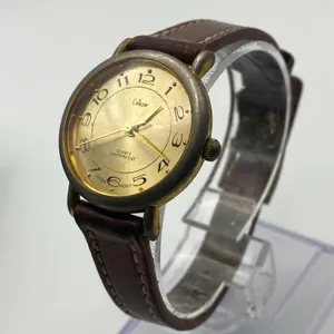 Elegant Collezio Ladies Quartz Watch - Gold Dial & Brown Leather Strap thumbnail 3