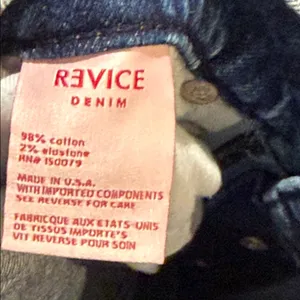Revice‎ Denim Patchwork Two-Tone Jeans | High Rise Straight Leg | Size 26 | NWT thumbnail 6