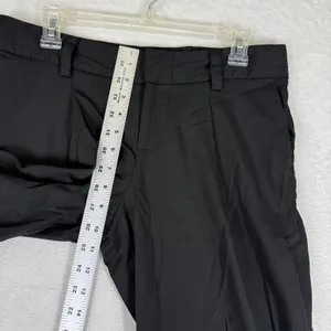 Alice + Olivia Black Wool Blend Cuffed Straight Leg Trousers Pants 9B-104-513‎ 6 thumbnail 4