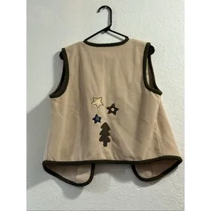 Christopher & Banks Multicolor Embroidered Vest Womens Size L Forest Woods Cabin thumbnail 4