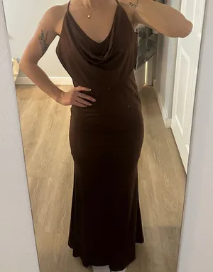 Here Comes the Sun Elegant Brown Maxi Dress thumbnail 1