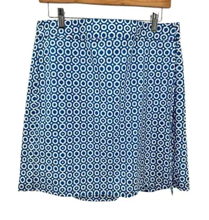 RipSkirt Hawaii Wrap Skirt M Blue White‎ Geo Print Quick Dry Cover Up Travel thumbnail 1
