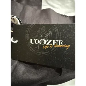 Uoozee Pants Womens Medium Black White Striped Straight‎ Leg NEW thumbnail 5