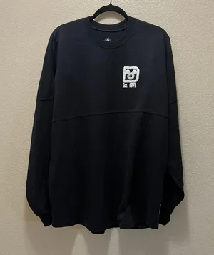 Walt Disney World Spirit Jersey Black Long Sleeve Theme Park Pullover Top Sz XL thumbnail 3