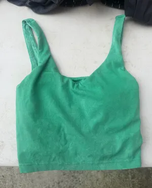 Offline by Aerie Green Crop Tank thumbnail 1