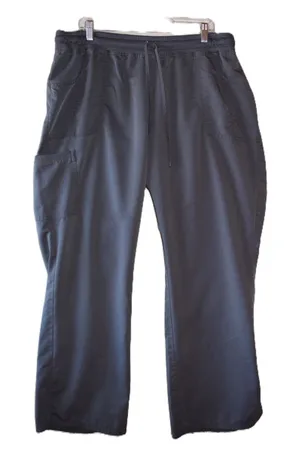 Scrubstar Cargo Scrub Pants Women XL Dark Gray Good Drawstring Medical Uniform thumbnail 1
