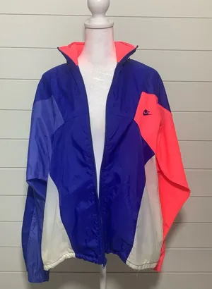 Nike Vintage Retro Jacket Color Block‎ 80s Windbreaker Track Zip Up Size M thumbnail 1