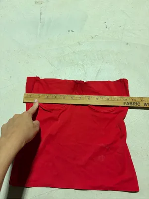 Zara NWT Strapless Red tube Top medium MSRP$30 thumbnail 3