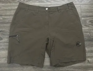 MAMMUT Womens Hiking Shorts Climbing Cargo Regular Fit Size 12 Green/Brown thumbnail 1