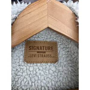 Levi's Signature Gold Sherpa Trucker Jacket Chore Barn Size XL Blue Denim thumbnail 6