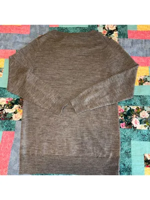 J.Crew $120 Women's S 100% Merino Wool Sweater Cozy Size Small Gray thumbnail 6