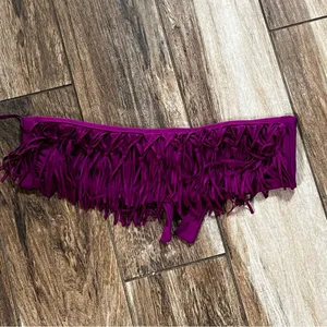 L space purple strapless fringe bra thumbnail 2