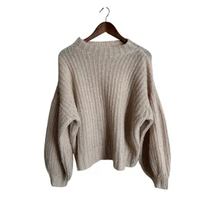 Sezane Olric Jumper Kid Mohair Alpaca Light Pink Womans Small thumbnail 2