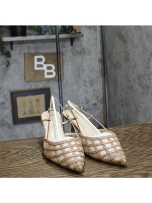 NWT Jones New York Toe Slingback Kitten Heel Pumps JNY-LINELA Nude Brown 10M thumbnail 8