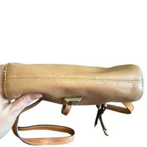 Dooney & Bourke Triple Zip Peyton Brown Leather Crossbody Purse thumbnail 5