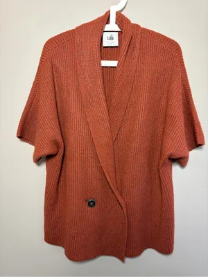 Cabi Oversized Double Breasted Knit Sweater Cardigan Dolman Sz S thumbnail 1