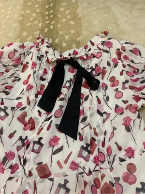 Maeve Anthropologie Floral Perfume Print Puff Sleeve Dress XLP Plus Petite thumbnail 5
