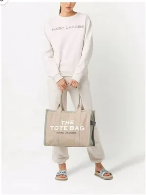 Marc Jacobs The Tote Bag Color-block Large Tote Bag - Beige Multi thumbnail 2