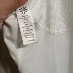 Athleta Daydreamer Racerback White Fitted Workout Tank Top Sz. S thumbnail 7