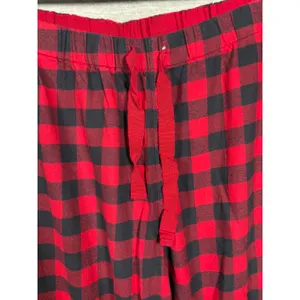 Lands End Pajama Pants Womens XL Buffalo‎ Check Flannel Red Black Cotton thumbnail 2