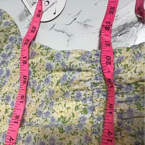 NWT Arula Claire mini dress Sz 3X Blue‎ yellow floral thumbnail 5